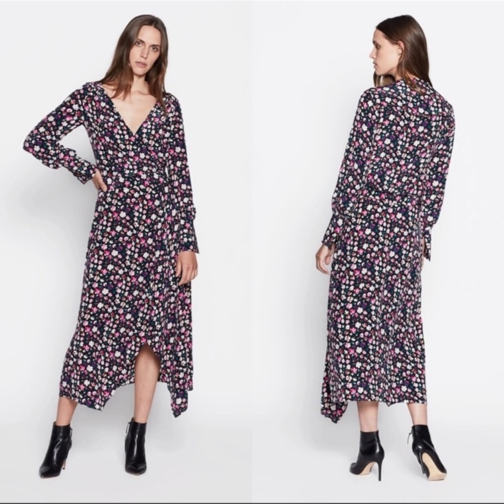 Equipment Femme Neema Maxi Dress Faux Wrap Floral
